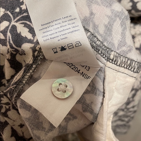 Faherty Isha gray and white floral linen dress - Picture 9 of 10